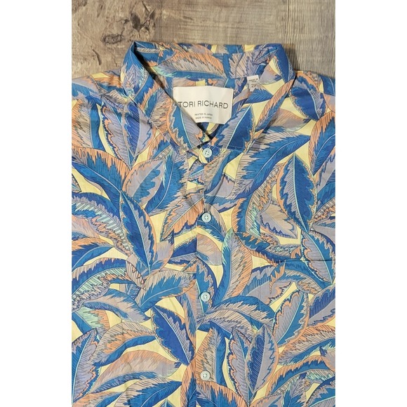Tori Richard Other - Tori Richard Shirt Men 2XL Hawaiian Aloha Leaf Print Tropical Button Up Camp USA